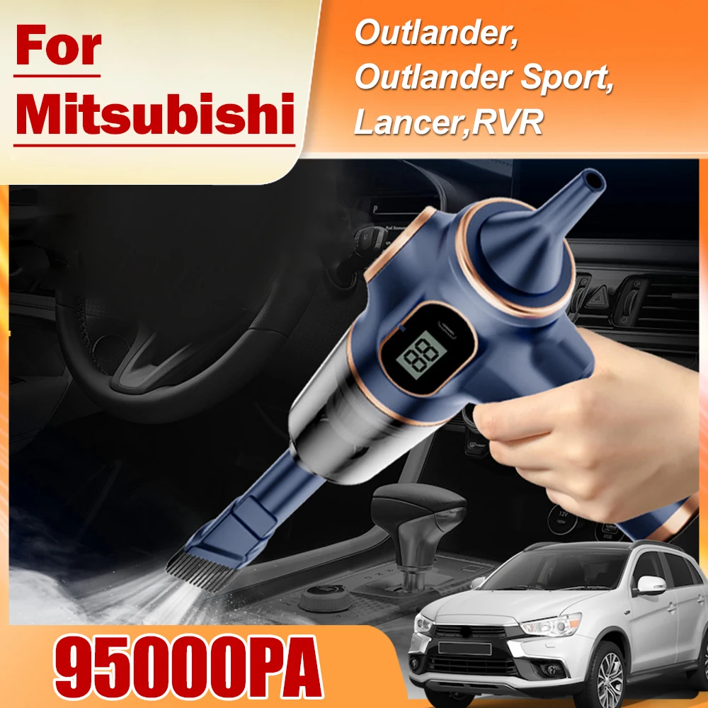 95000Pa Mini Vacuum Cleaner For Mitsubishi Outlander,Outlander Sport,Lancer,RVR Car Vacuum Cleaner For Home Car Pet Hair Absorbe