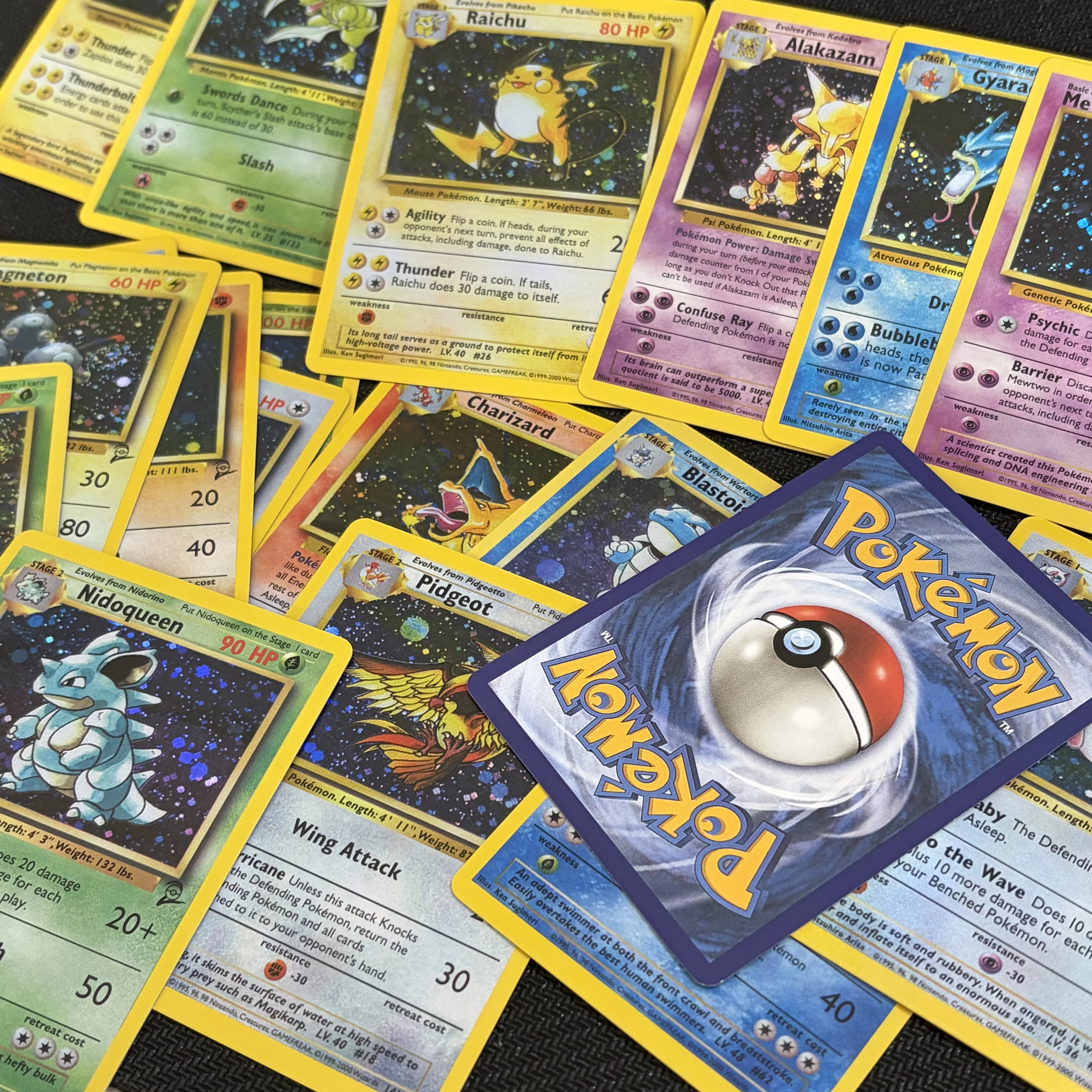 1999 PTCG Classic BASE SET2 Holo Series Proxy Cards No1-No20 Charizard/Gyarados/Zapdos/Alakazam 1ST Rare Vintage PKM DIY Card