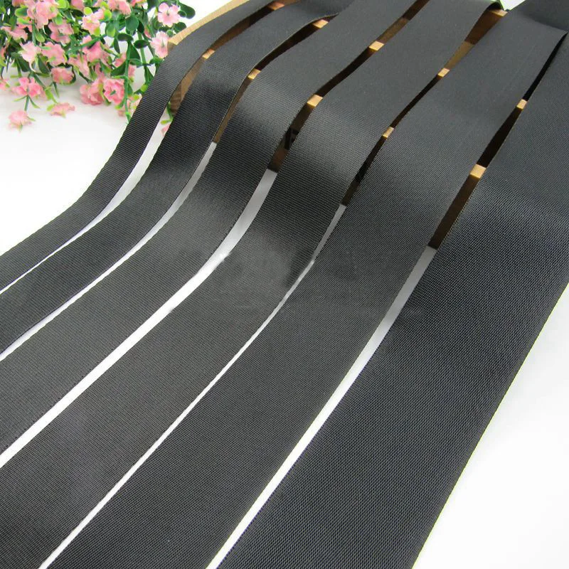 1 yard Polyester Fibre Webbing Ribbon Band Strap Tape Dog Collar Harness Outdoor Backpack Bag Parts Black