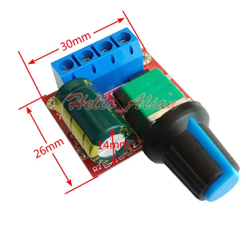 DC 4.5V-35V 5V 6V 9V 12V 24V 5A 90W 20khz PWM DC Motor Speed Controller 1-100% Speed Regulator Switch