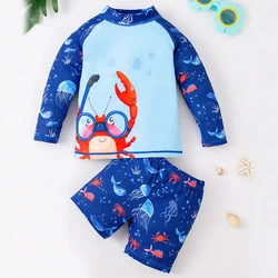 Girl and boy split swimsuit cartoon sunscreen baby boy and girl cute hot spring children's swimsuit children's accessories