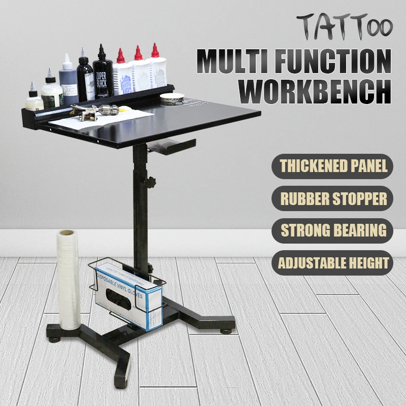 TAIDU Tattoo Workbench Table Height Adjustable Tattoo Work Station Table Steel Stand Tattoo GTZ 5 Tattoo Equipment Supply