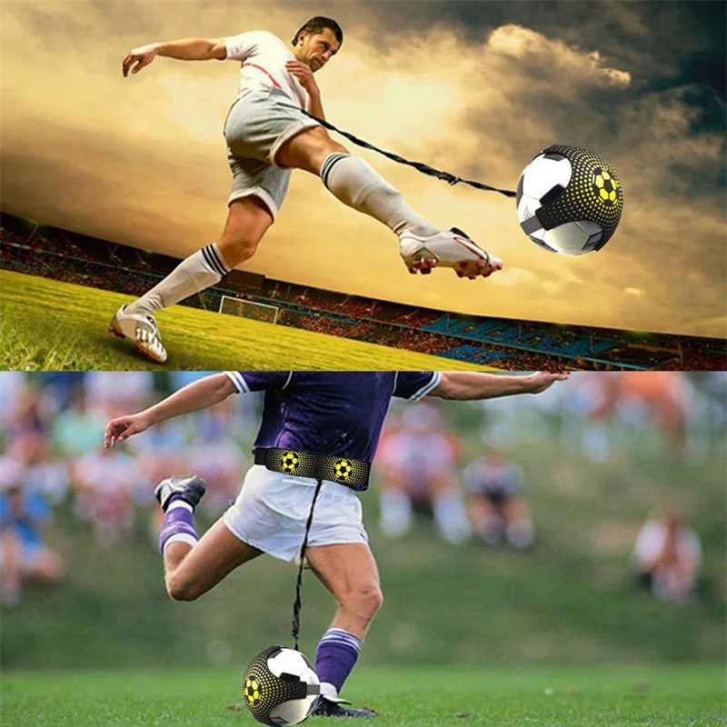 Bolsas de malabares para balón de fútbol, cinturón auxiliar de entrenamiento circular para niños, entrenador de patadas de fútbol, entrenador de fútbol en solitario