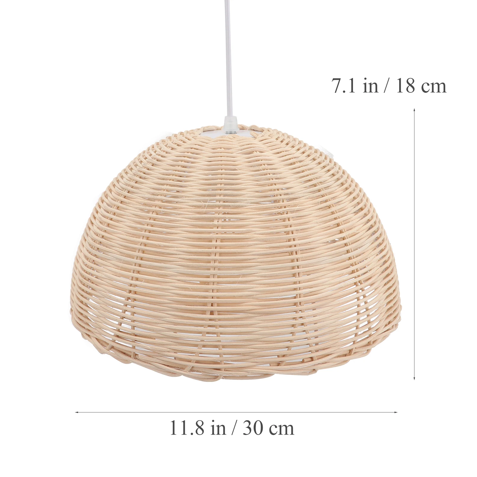 

Bamboo Metal Weaving Lampshade Vintage Hanging Light Shade Ceiling Lamp Cover for Bedroom Living Room Study Decorative Light