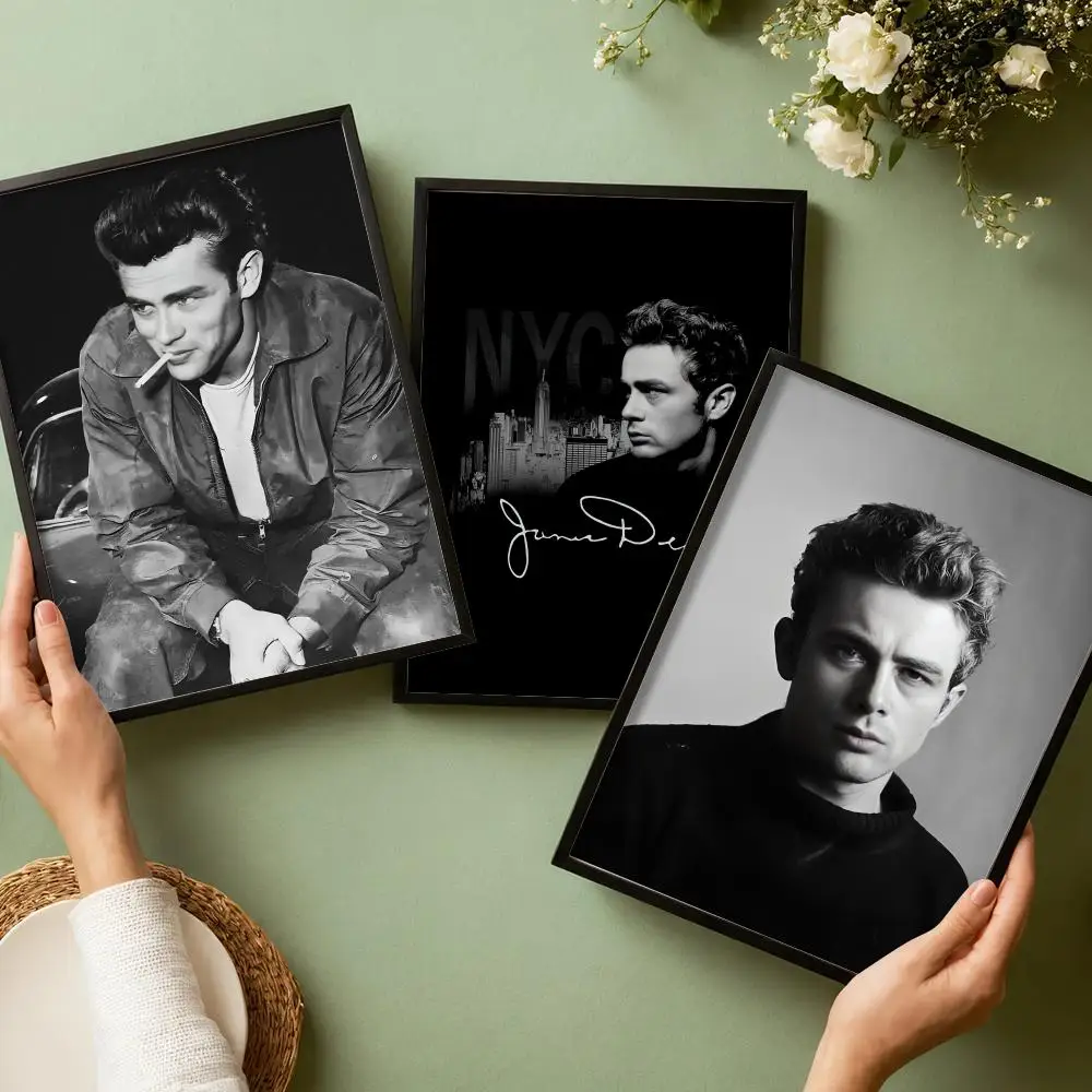 J-James Dean Movie Actor Poster Waterproof Wall Art Sticker for Home Bar Decoration, Self-Adhesive Room Wall Decor Mural