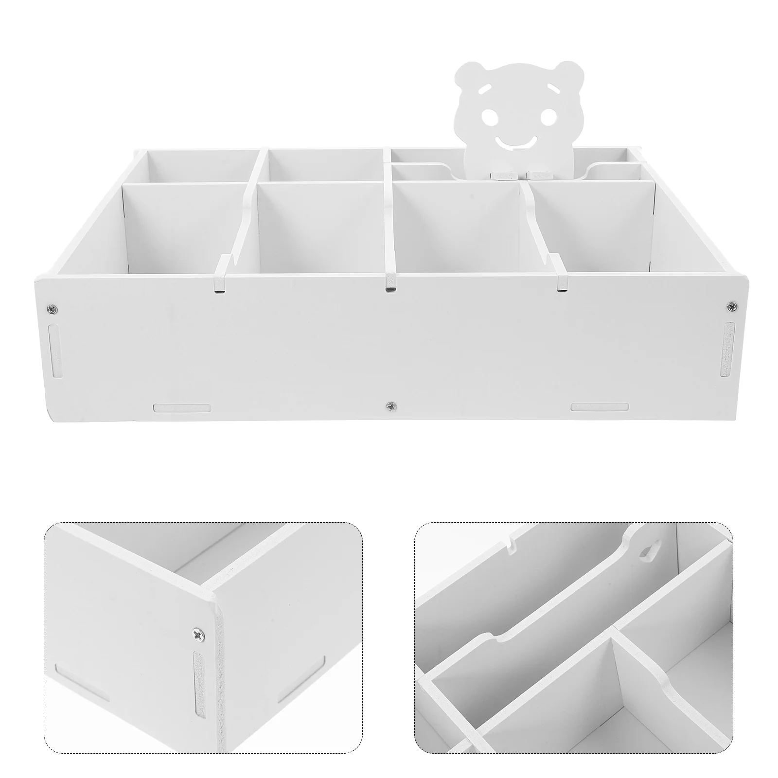 

Compartment Drawer Storage Box Desk Organizer Skincare Small White Office Trays