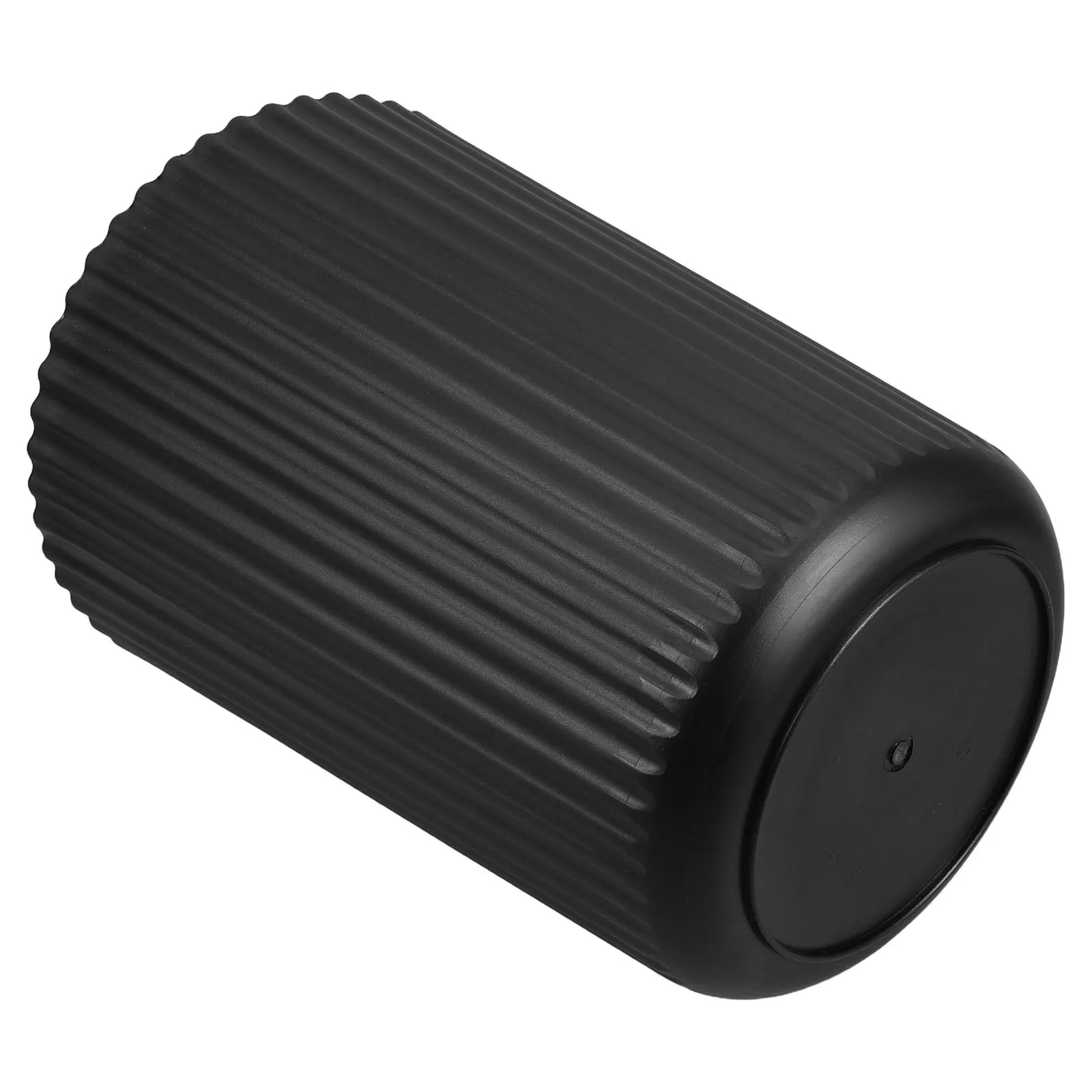 

Plastic Round Trash Can Black Small Modern Kitchen Trash Bin Without Lid Indoor Garbage Basket Bathroom Office Laundry Room