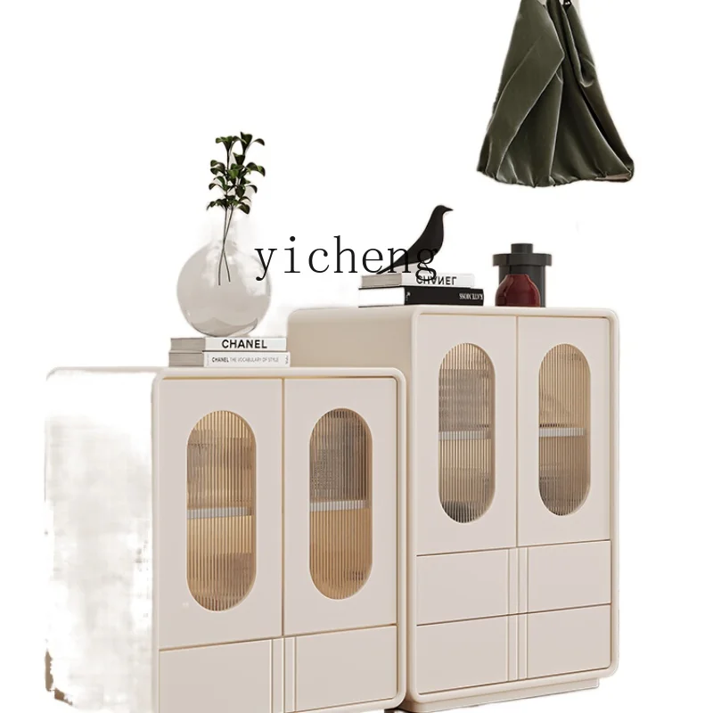 

XC French Cream Style Two Drawers Cabinet Chest of Drawers Storage Cabinet Drawer Simple Living Room Small Wine Cabinet