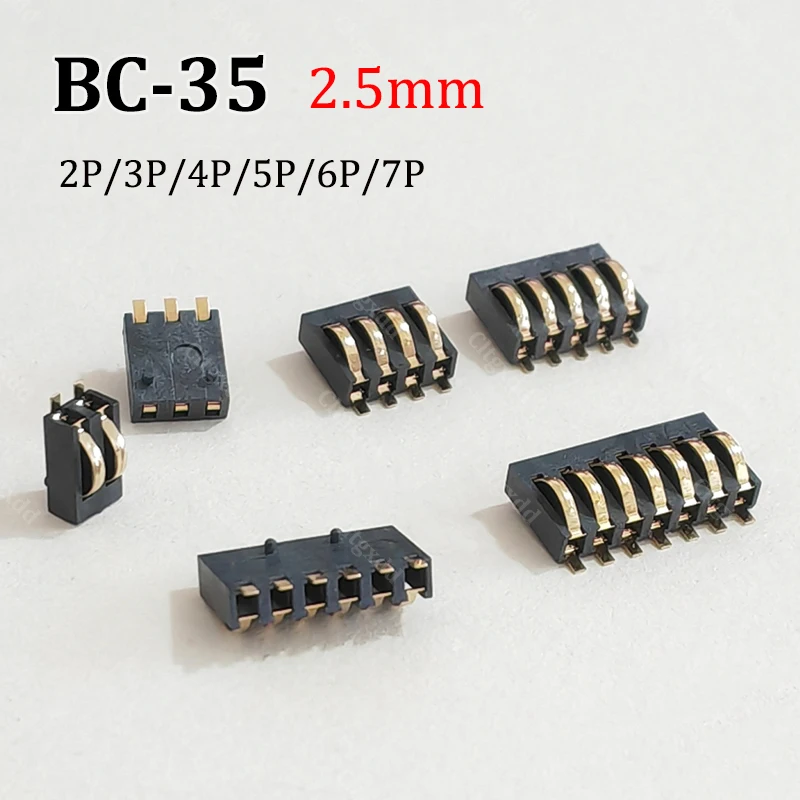 2 Stück Hochstrom-Schiebe-Batterieanschluss 2,5mm 4,0mm Abstand 2-7P Federkontakt-Buchse Stromladeanschluss für Batterien – Detail 9