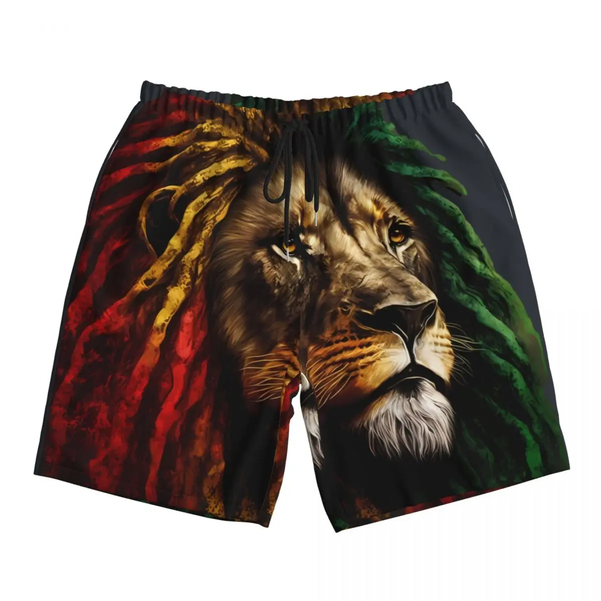 

Купальный костюм, ямайские шорты с изображением льва, летние гавайские пляжные шорты, мужские дизайнерские спортивные быстросохнущие плавки