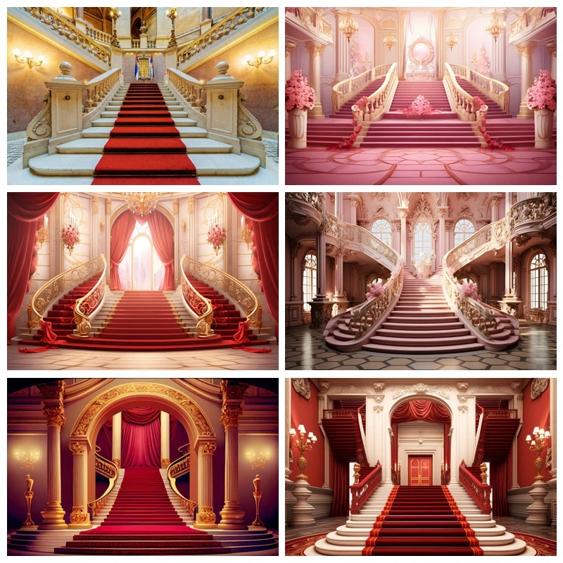 

Luxurious Palace European Hall Backdrop for Photography Baby Shower Wedding Portrait Photographic Background Room Decor Props