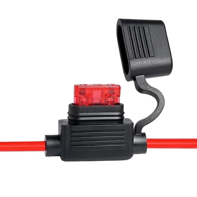 Car waterproof fuse box, car modified fuse, socket, with 30CM cable to send safety piece 1A-50A