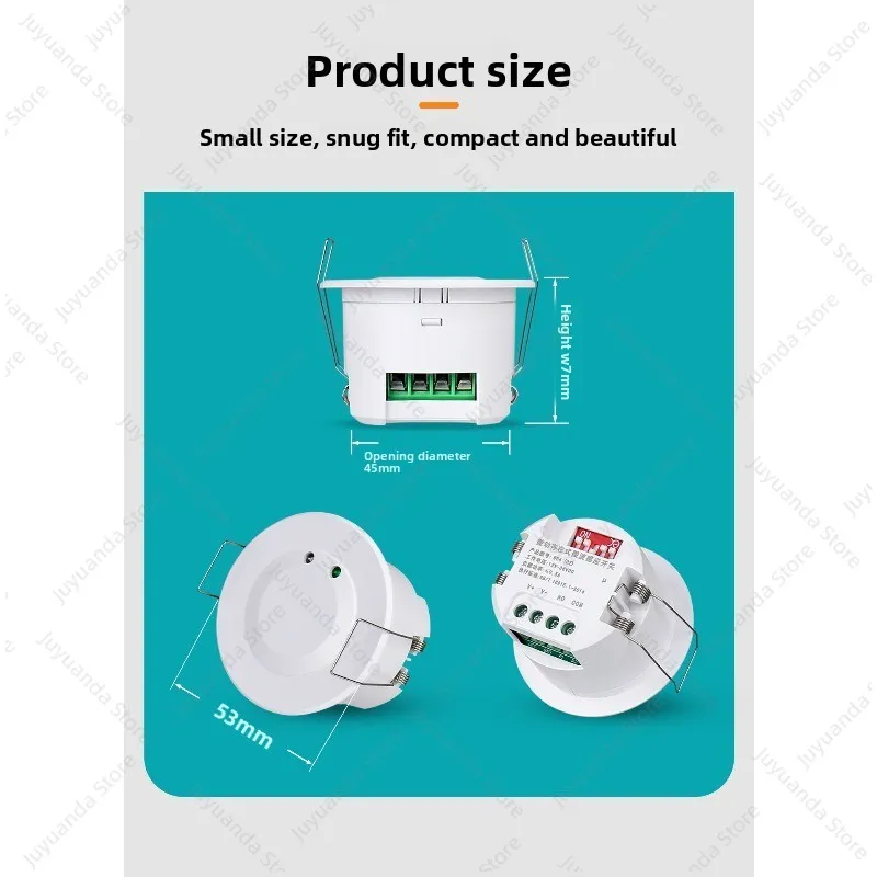 24G Human Presence Millimeter Wave Radar Sensor, 12V 24V Induction Switch, Dry Contact Output Body Motion Detector
