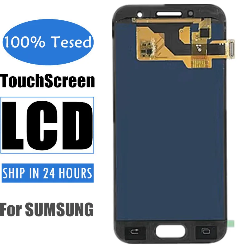 Black Cellphone Complete LCD Screen For Samsung For Galaxy A3 2017 A320 A320FL A320F Display Panel TouchScreen Digitizer