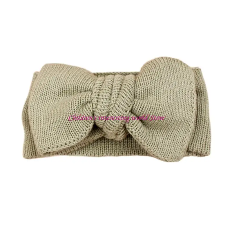 

Elastic Knotted Headwear Baby Bowknot Headband Wide Band Bow Hair Bands 425F