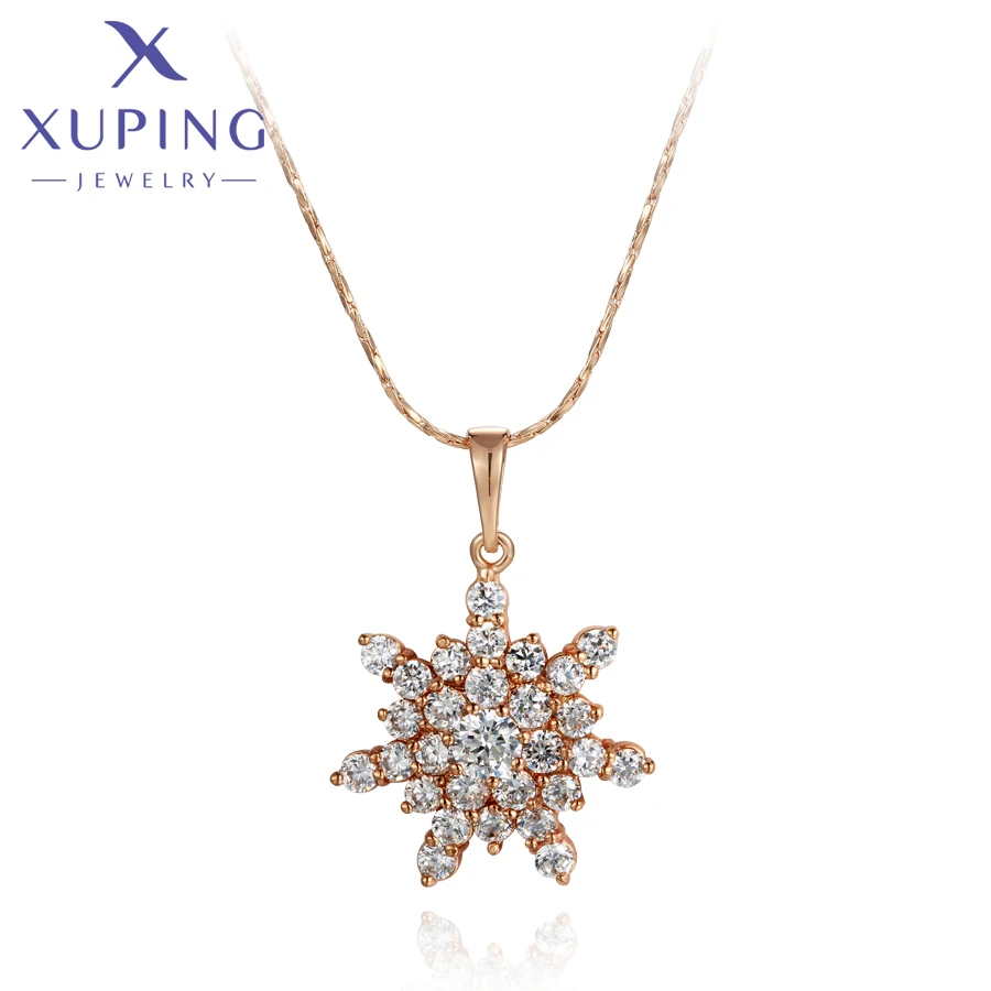 Xuping Jewelry Fashion New Arrival Simple Snowflake Shape Pendant for Women Gift A00920343