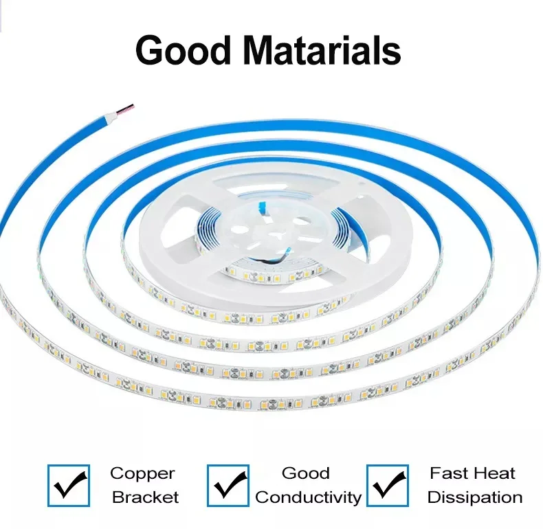 DC 12V LED-Lichtstreifen 120 Stück/Meter 2835 Flexibler LED-Lichtstreifen mit variabler CCT-Farbtemperatur – Detail 4