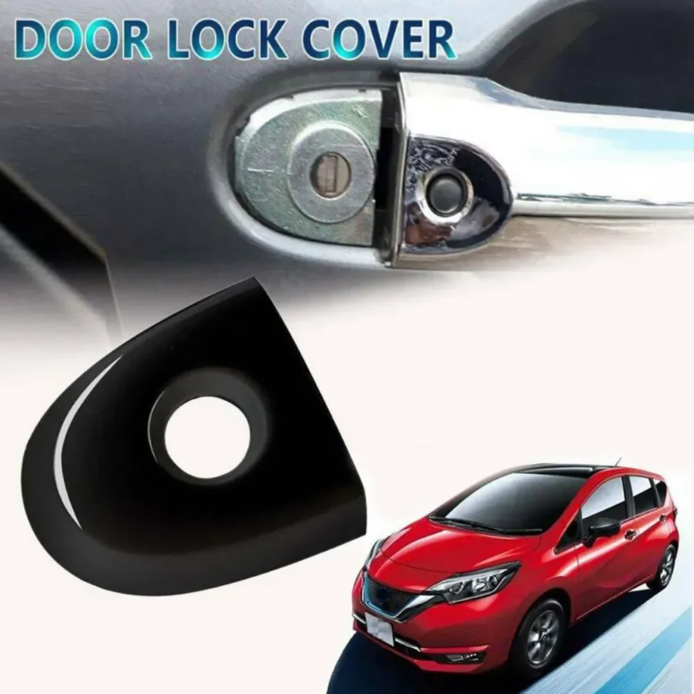 

CarHome For Nissan Juke & Micra Drivers Door Lock Cover With Key Hole 806441KK0D Black Car Replacement Door Lock Cover NEW