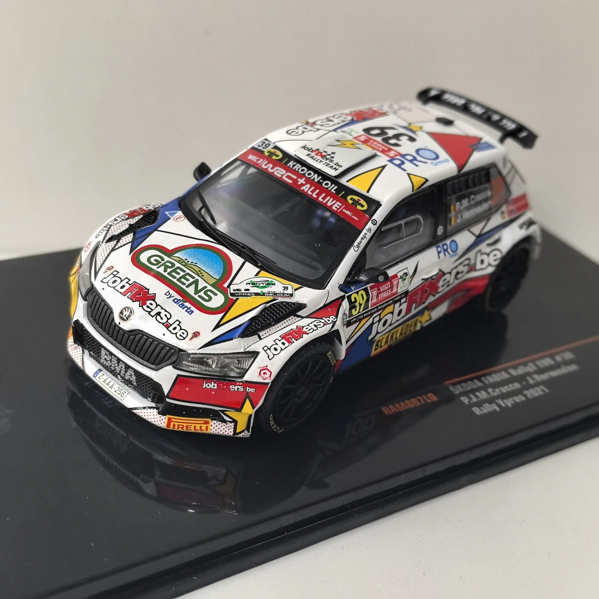

Diecast IXO 1/43 Scale SKODA FABIA EVO #39 2021 Skoda Racing Alloy Car Model Collectible Toy Gift Souvenir Display Ornament
