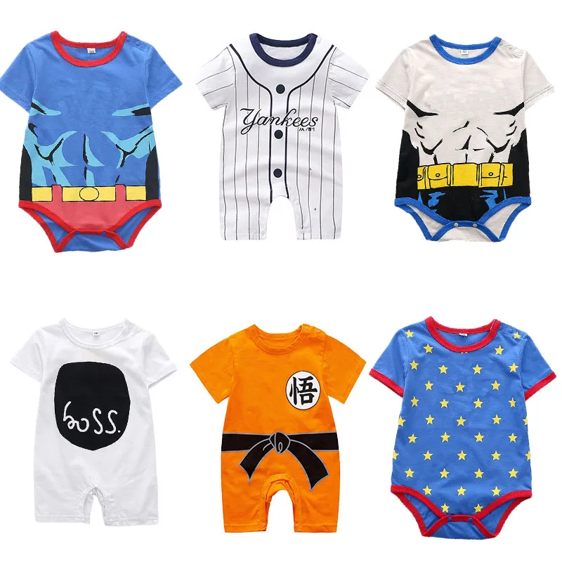 Summer Bebe romper baby girl and boy clothes 0 to 12 months Babies costume Baby Clothes Cartoon Cute jumpsuits Cotton
