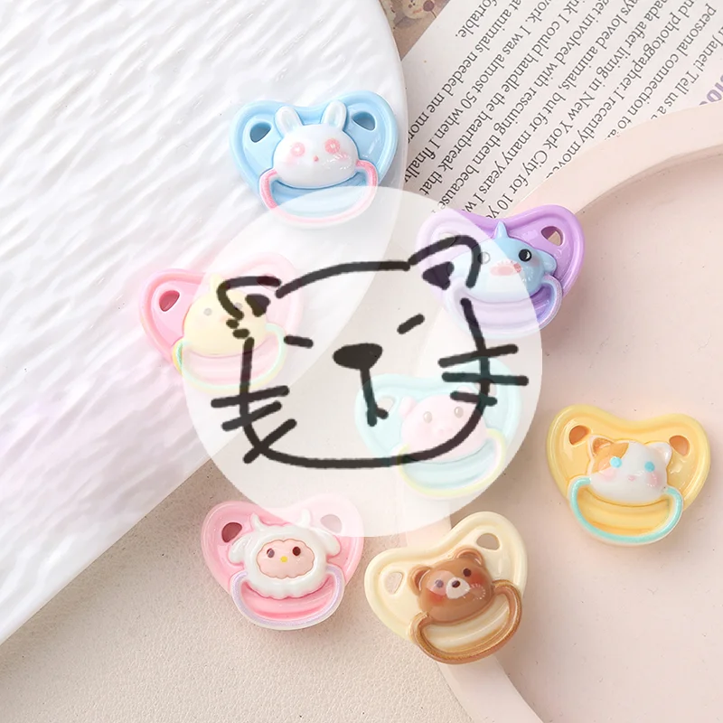 Popular 10Pcs Lovely Mini Doll Pacifier Play House Supplies Dummy Nipples For Doll Baby Dolls Kids Toy Baby Pacifier Accessories