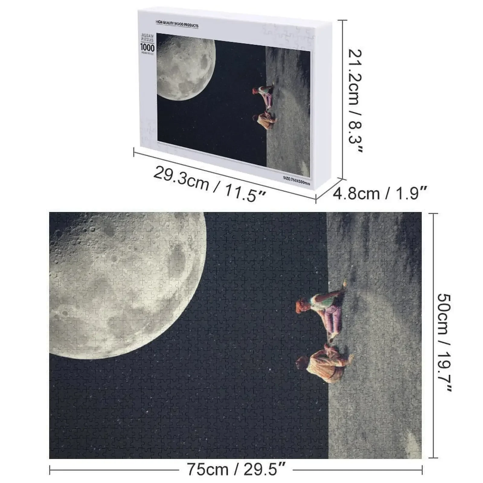 ฉันมอบดวงจันทร์ให้คุณเพื่อรอยยิ้ม จิ๊กซอว์ไม้ ของเล่นสำหรับผู้ใหญ่ ปรับแต่งได้ ปริศนาไอคิว