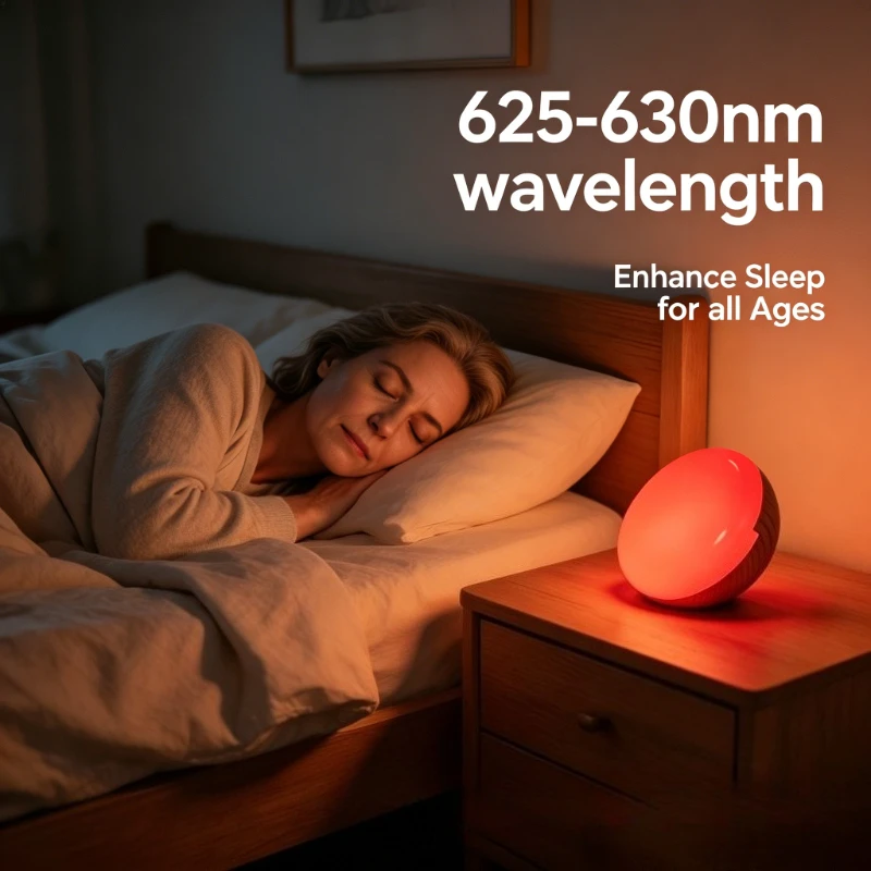 充電式タッチナイトライトリモコン無段階調光3色睡眠ランプブルーライトなしベッドサイド620-630nm赤色目を保護するライト
