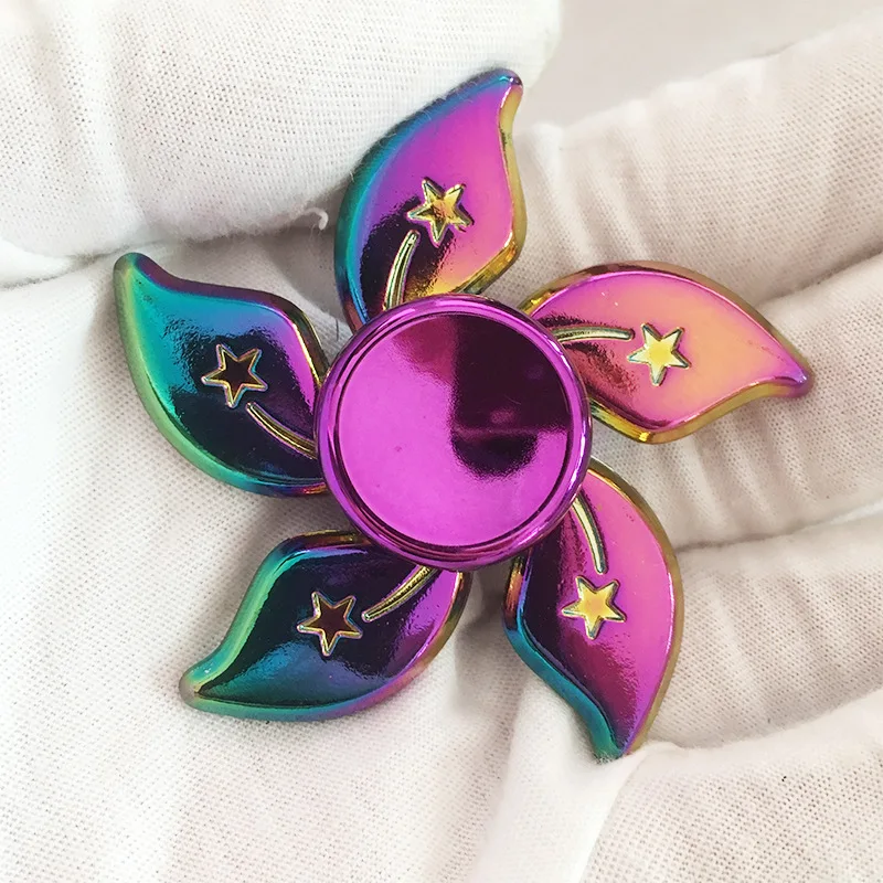 Bunter Legierungs-Fingerspinner Stressabbau-Spielzeug Handspinner Finger-Gyro Fidget-Spielzeug Fidgets Toys Spinner Metall-Fidget – Detail 9