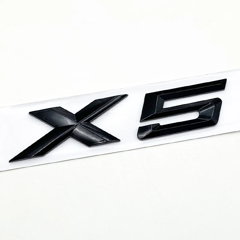 لسيارات BMW X 5 E70 ‎ إ53 ‎ F15 X5 رسالة جذع شعار الخلفية شارة ملصق لاصق لامع ورائع أسود العلامة التجارية الجديدة والعالية الجودة