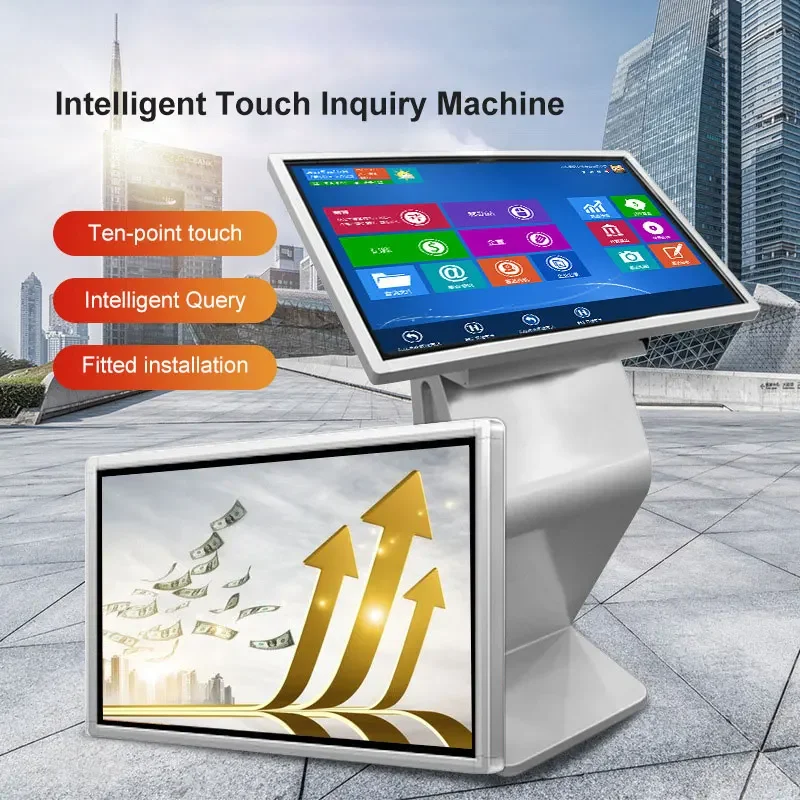 21.5 32 43 55 Inch Floor Standing Interactive Lcd Panel Digital Information Display All In One Pc Touch Screen Kiosk