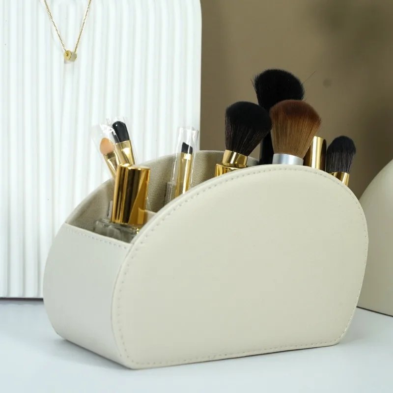 Multifunctional PU Storage Box Multiple Colors Remote Control Cosmetic Office Organizer Pen Holder