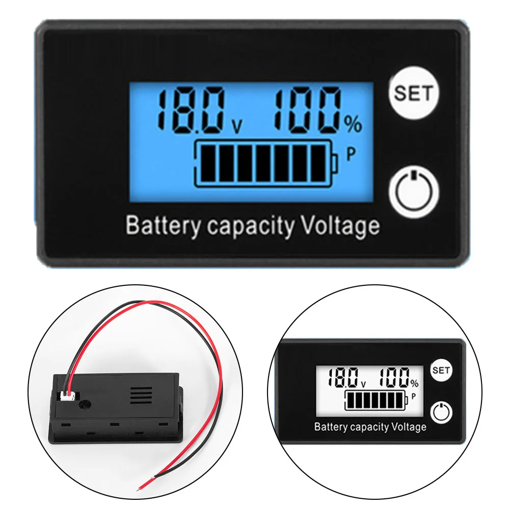 Lithium Iron Phosphate Battery Capacity Monitor Equipped with Essential Features Like Low Voltage Alarm DC 8 100V