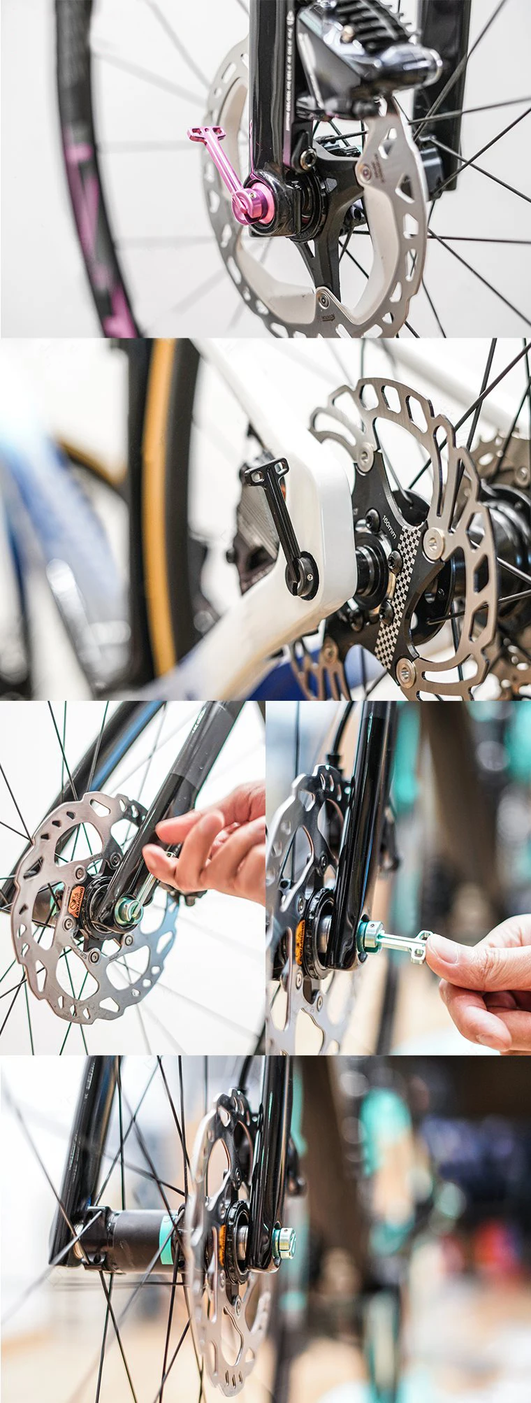 Fahrrad Universal Quick Release Barrel Welle Stangen 12MM Ultra Licht Titan Versteckte Wellen MTB Rennrad Für Disc Bremse hub Teil – Detail 11