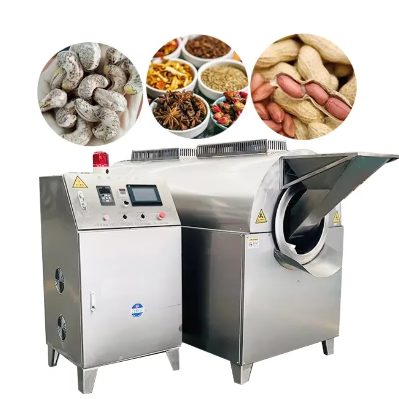 Custom made Heating Peppers Roasted Machine Nuts Coffee Bean Roaster Automatic Sunflower Seeds Roasting Machine