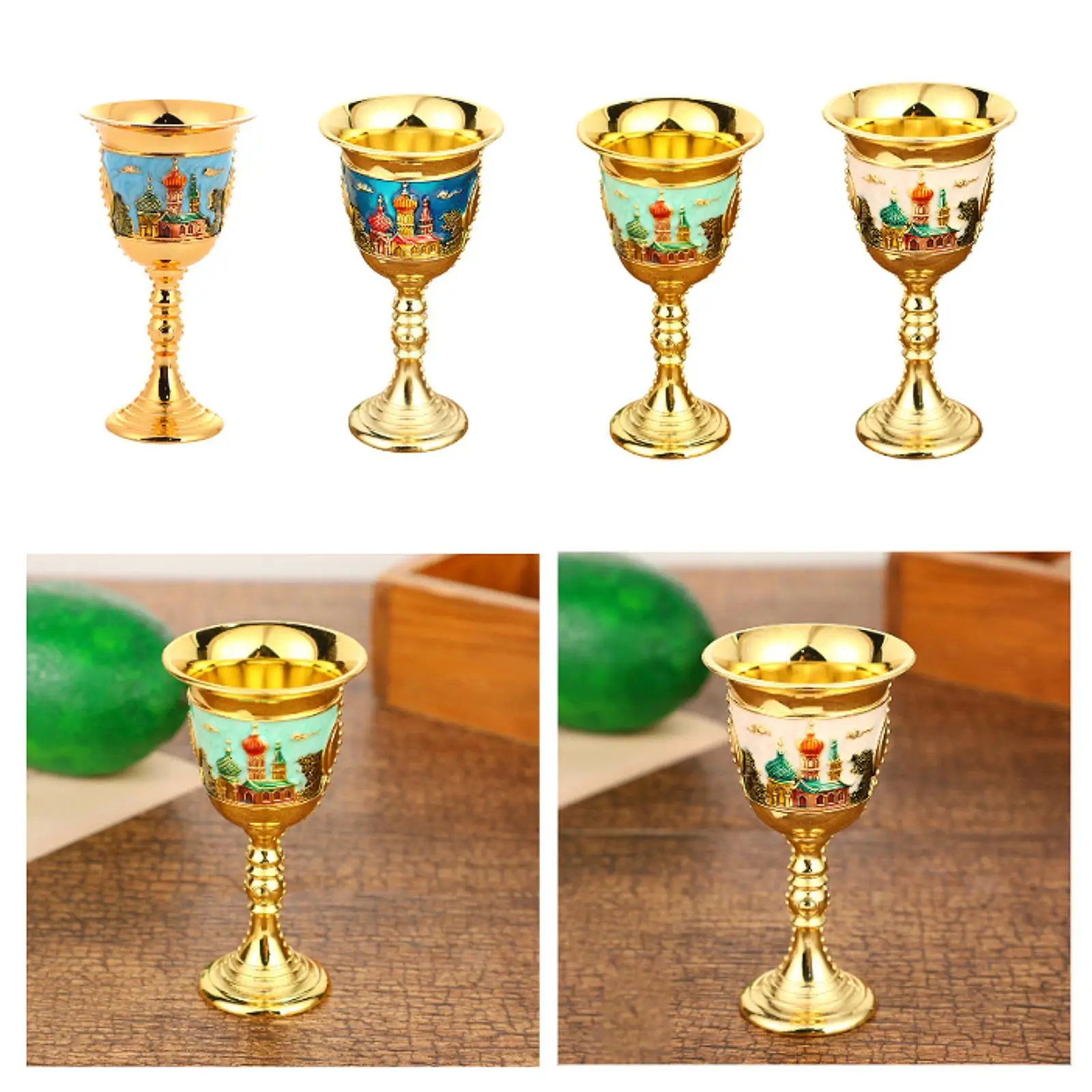 Vintage Medieval Goblet Party Supplies Alloy Wine Cup for Party Bar Blessing