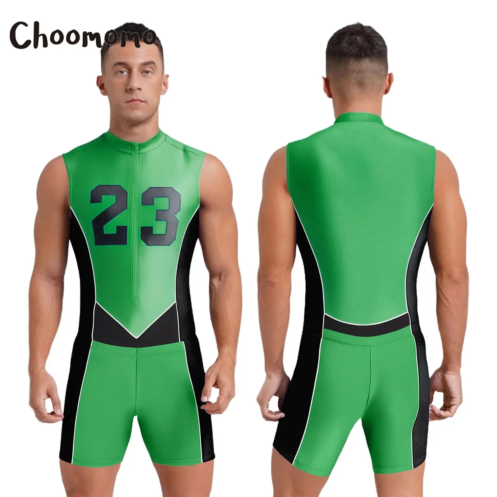 

Mens Swim Sets Sports Outfit Beachwear Swimwear Number Printed Leotard with Shorts for Cycling Swimming Running Workout Exercise