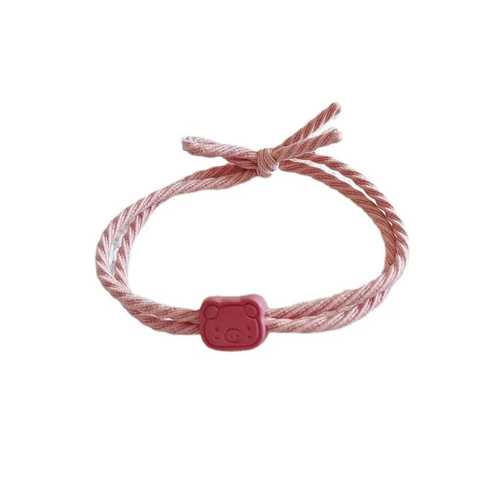 Anillo de pelo de cerdo de carton de alta elasticidad, diadema de pareja anudada de doble capa coreana, pulsera sin daño, banda para el cabello fresca