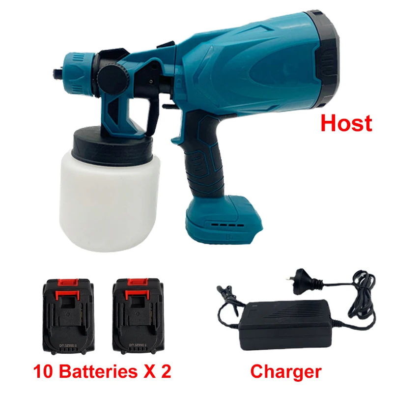 800ML Electric Spray Gun Cordless Paint Sprayer Auto Furniture Steel Coating Airbrush Compatible For Makita 18V Battery