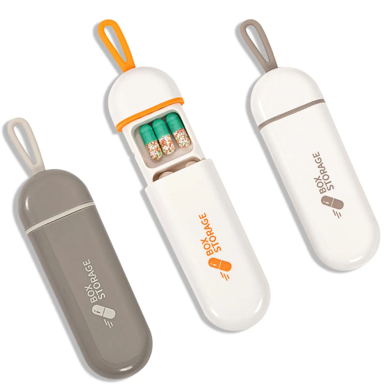 Organizador de pastillas de viaje, portátil, diario, a prueba de humedad, con 3 compartimentos, soporte para medicamentos para tableta, bolso de bolsillo, estuche de almacenamiento de medicamentos