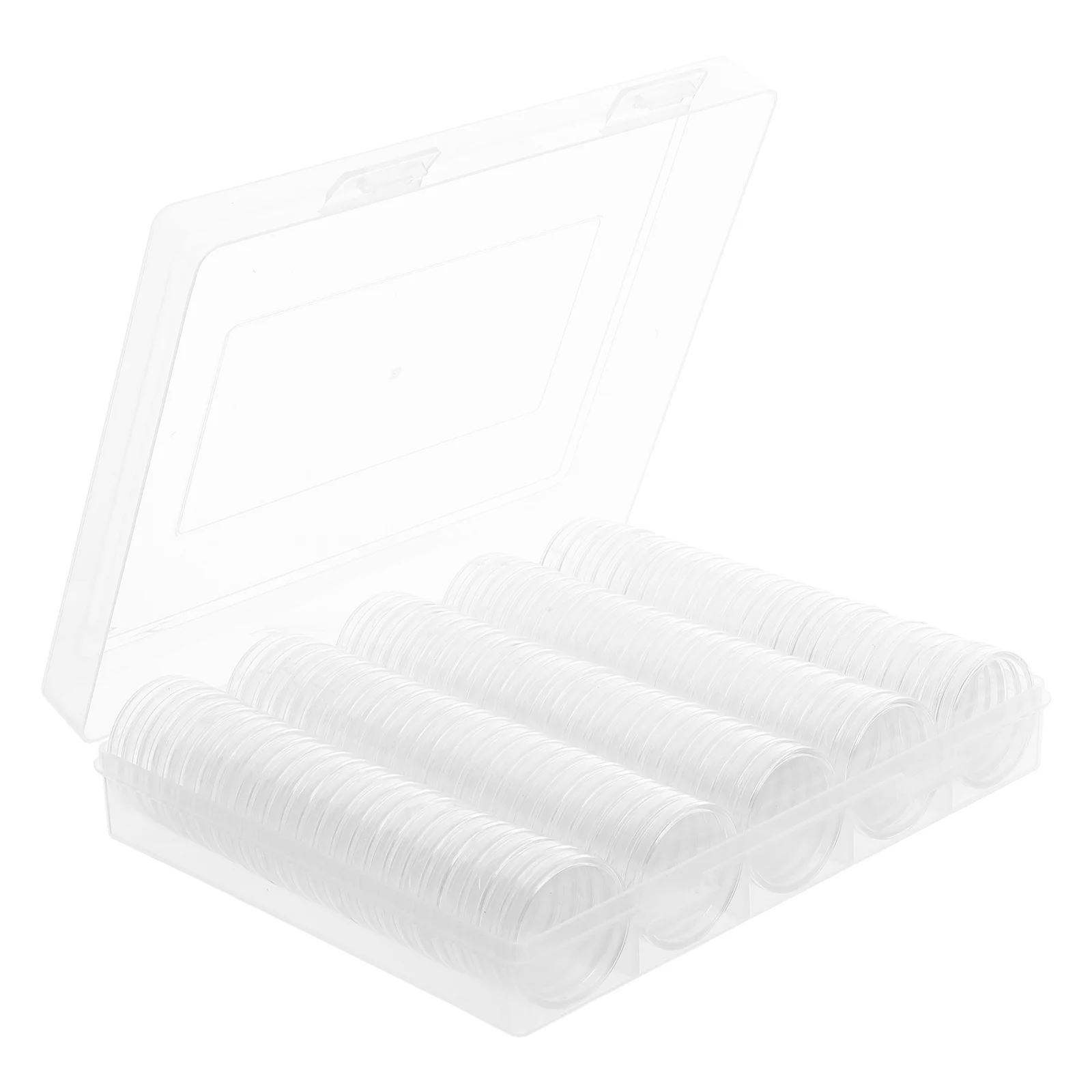 1Set Coin Collection Storage Box High Precision Fit for 17 20 25 27 30mm Coins Transparent Lid Organizer Case for Collectors