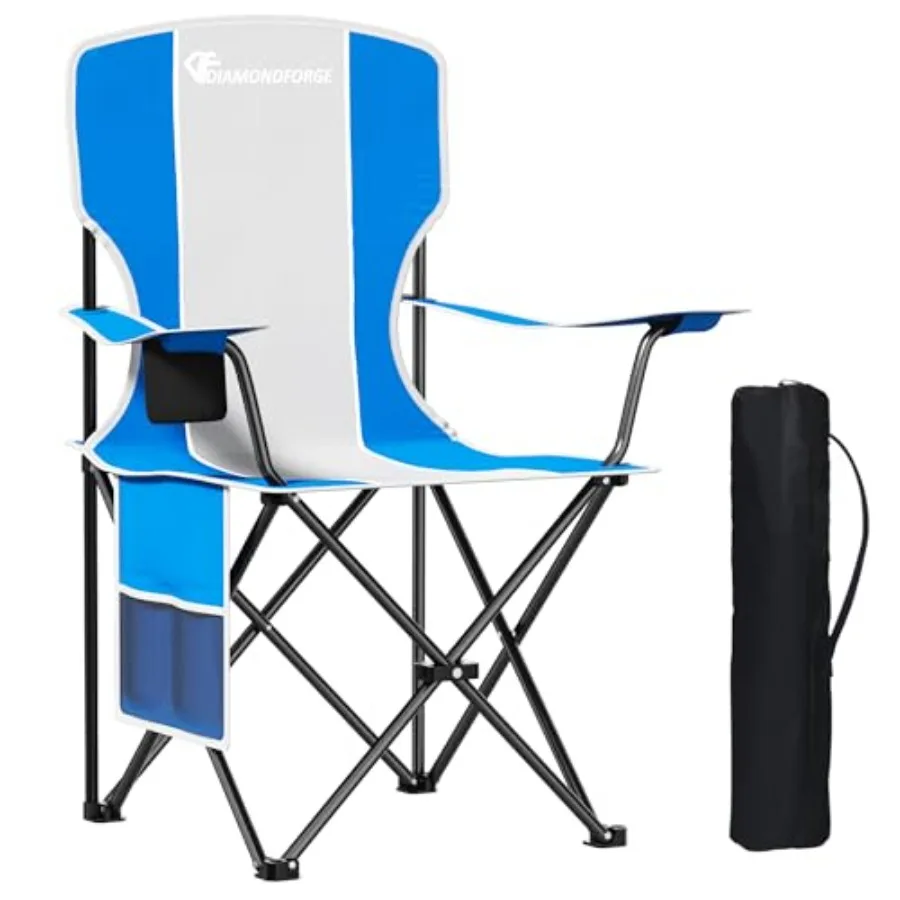 

Camping Chairs, 300 LBS Capacity High Back Camping Chair, Portable Outdoor Lawn Chair Folding with Cup Holder for Picnic, Lawn,