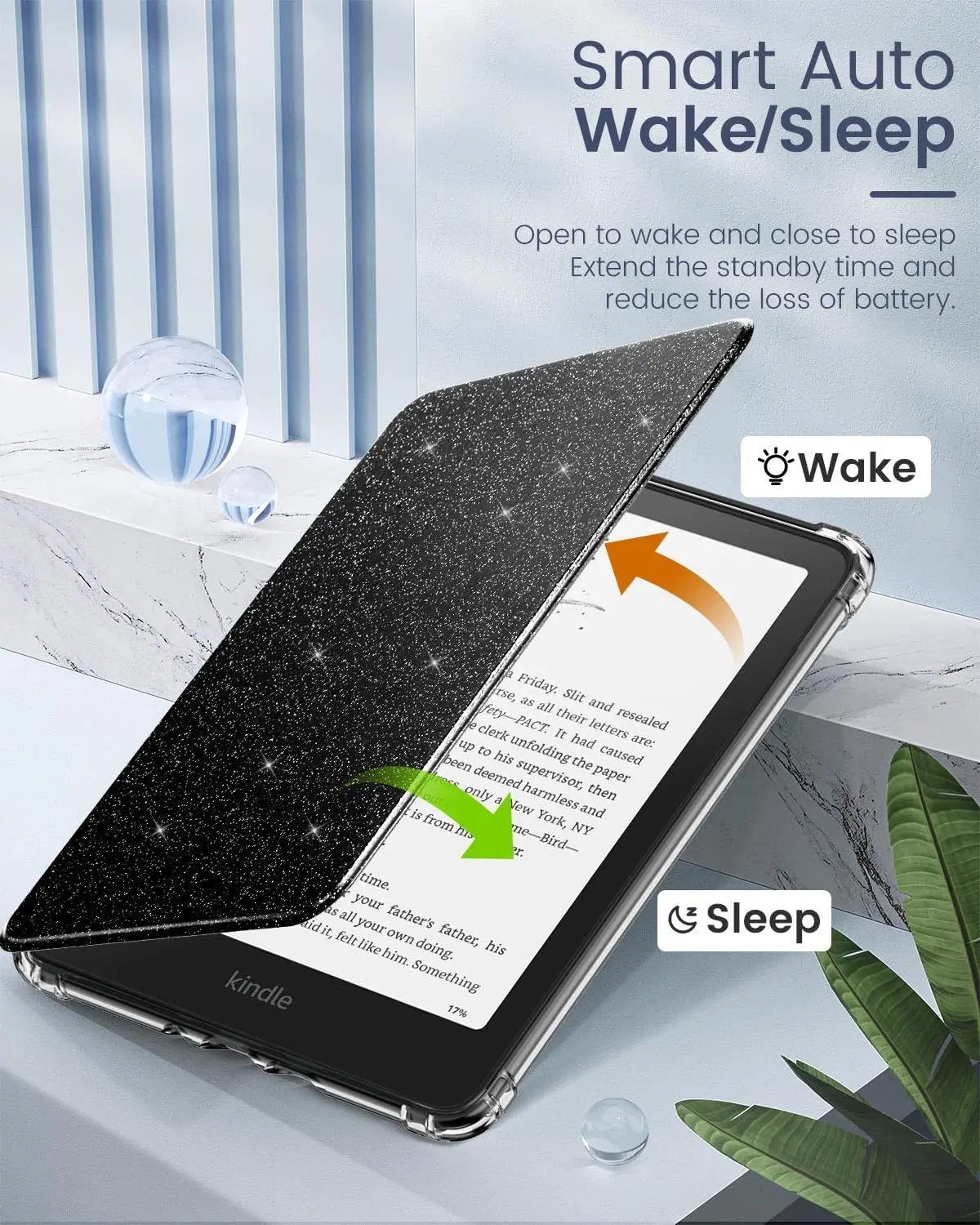 Case For Kindle Paperwhite 2024 12th Generation and Colorsoft 7 Inch Model No. SA569P SA568B Magnetic Protective Shell Pouch 7”