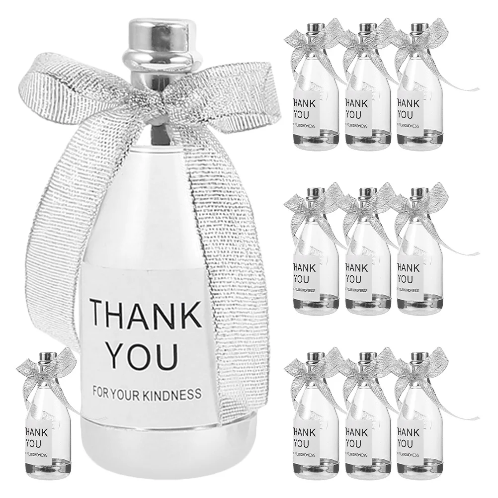 

12pcs Bottle Wedding Favors Transparent Candy Box Reusable Mini Plastic Bottles For Party Guests Small Candy Packaging