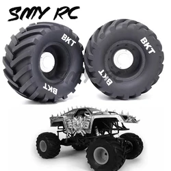 2PCS 1/8 Truck Rubber Tire w/17mm Hex Plastic Wheel Rim 173mm/91mm Rubber Rocks Tires Set Pasuje do Traxxas Maxx Tmaxx E-Revo 3.3