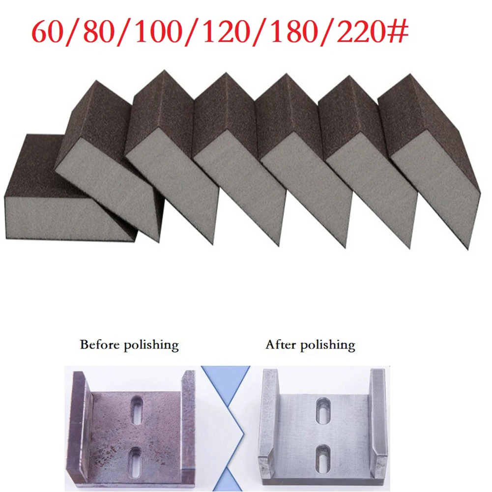 

1pcs Sanding Sponge Blocks 60/80/100/120/180/220Grit Wall Grinding Sponge Sand Block Sandpaper Model Paint Polished Brick