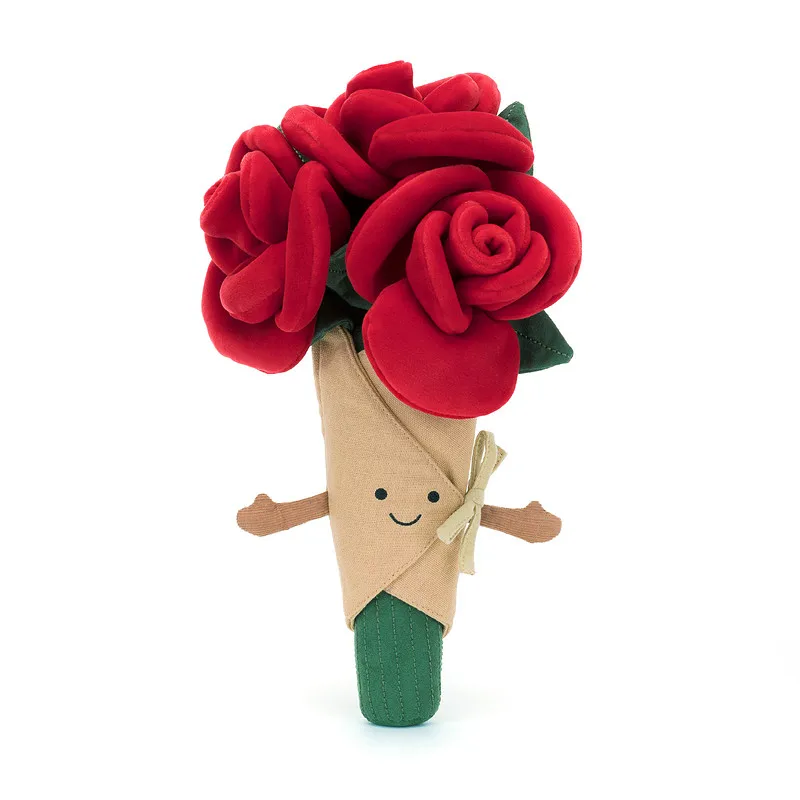 

UK Jellycat Fun Rose Bouquet Plush Doll Toy Stuffed Animal Gift for Birthday Present