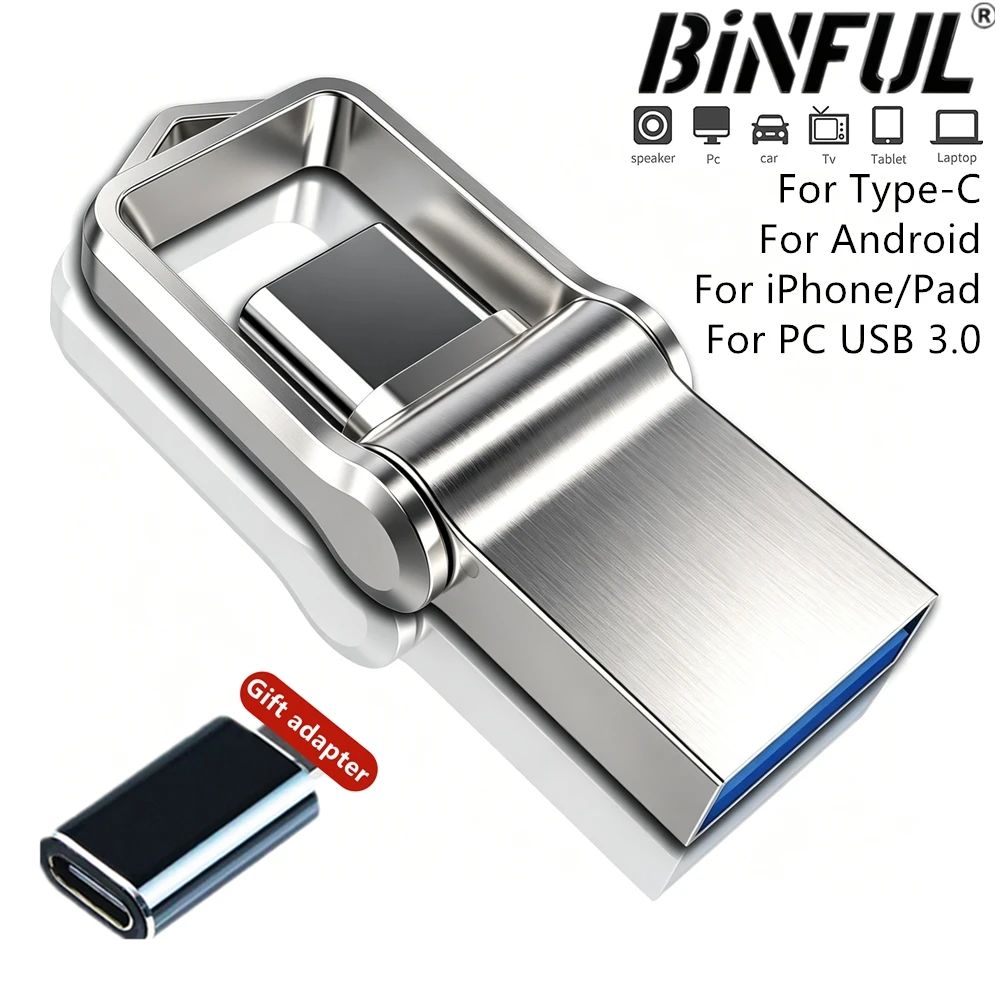 Mini 512GB OTG USB-Stick USB 3.0 Typ C für iPhone iPad 32G 128GB 256GB Pendrive Samsung Android Laptop Speicherstick