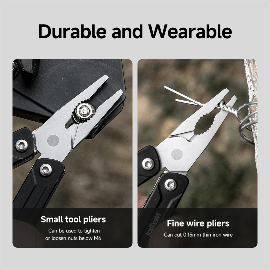 Hot Recommendation NexTool Mini Sailor Lite 10 in 1 Outdoor Multi Tool Pocket Folding Pliers Tools Card Pin Screwdriver Scissors