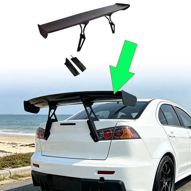 Rocket Bunny Style Rear Trunk Spoiler Wing For Mitsubishi Lancer Evo 2007-2015 Car Exterior Body Kit Modification Accessories