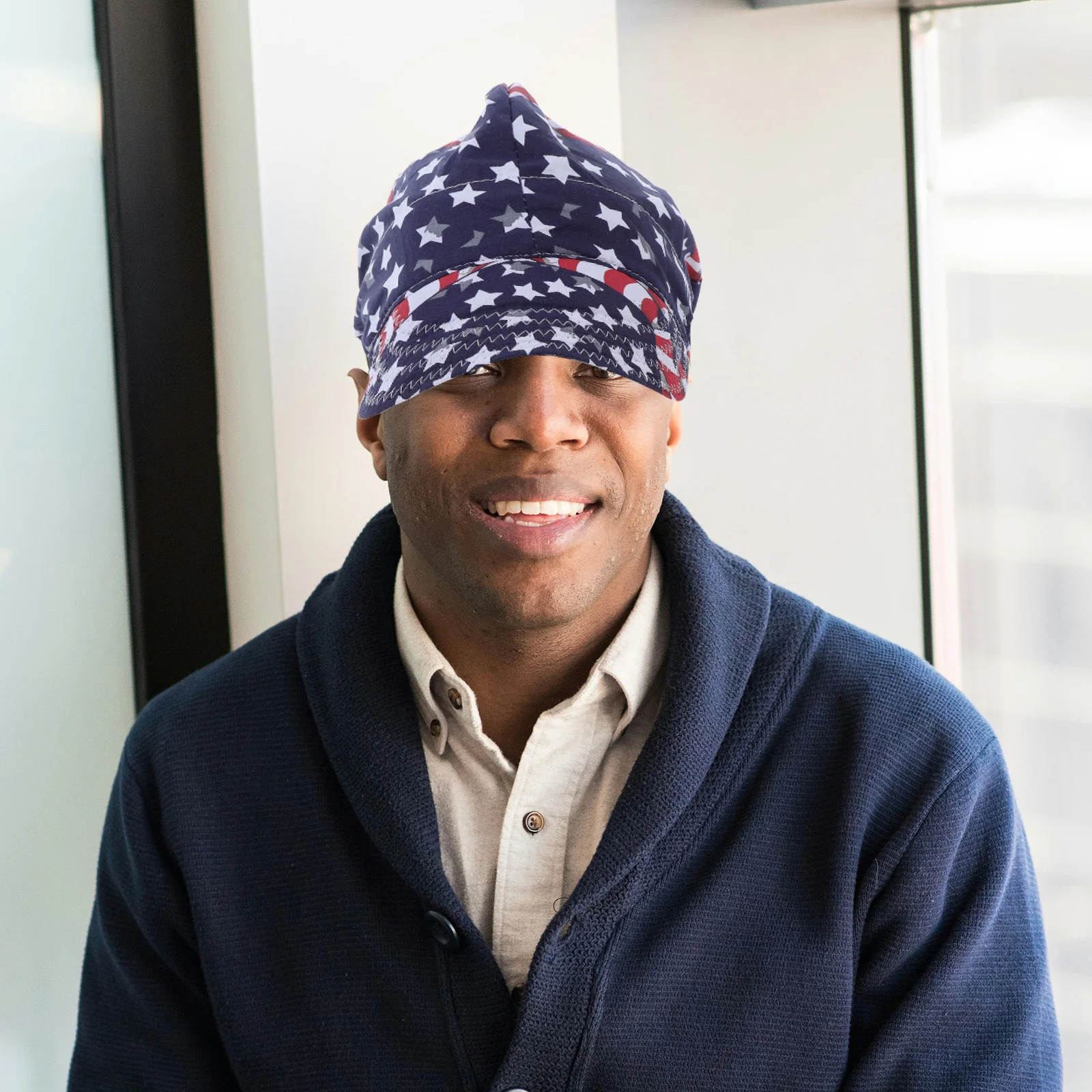 

Cotton Welding Cap with Mesh Liner Adjustable Flame Resistant Inside Welder Hat for Work Safety Head Protection